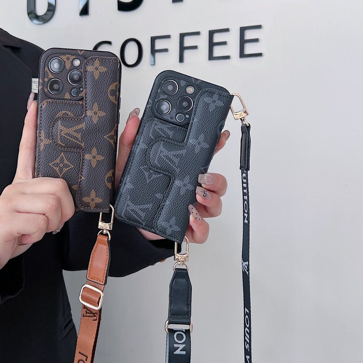 Side Card Holder Crossbody iPhone Case