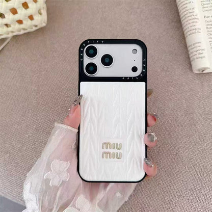Luxury Matelassé Quilted Leather Phone Case for iPhone 13-18