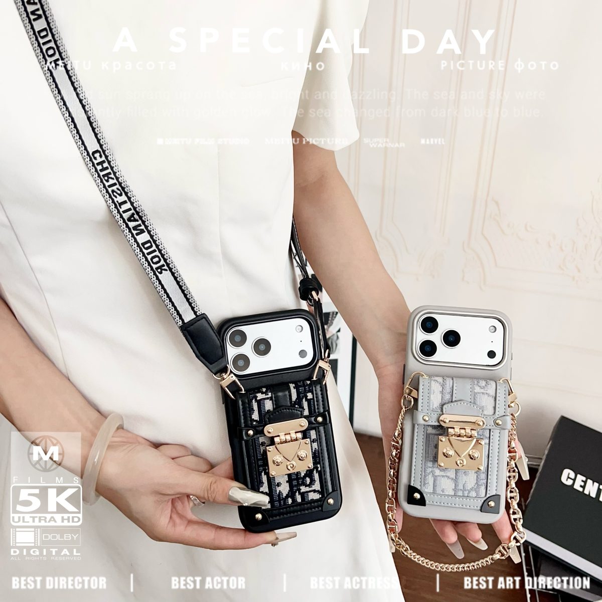 Fashion Dior Crossbody Phone Case iPhone 13-18 Series