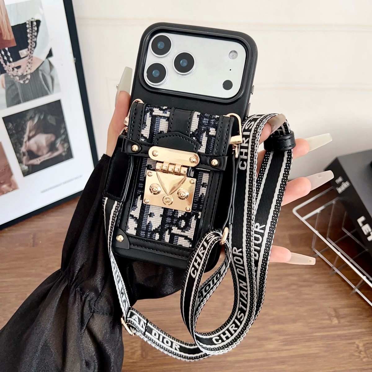 Fashion Dior Crossbody Phone Case iPhone 13-18 Series