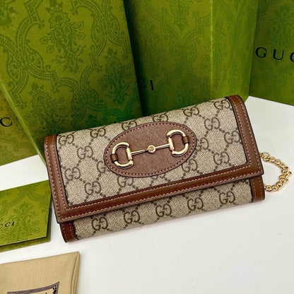 Saddle Buckle Crossbody Wallet on Chain