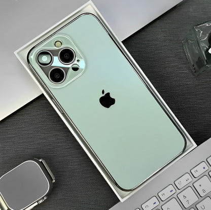 Electroplated Matte Acrylic Lend design Tempered Glass For iPhone 16 15 14
