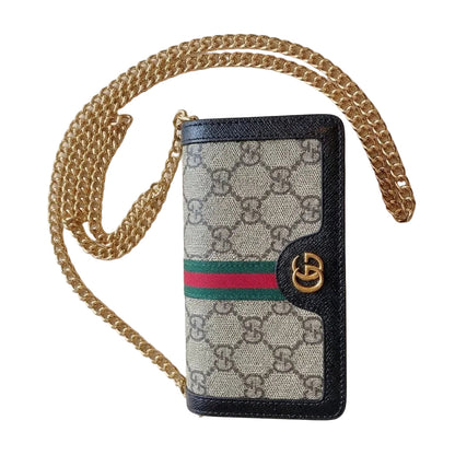 Luxury GG Supreme Chain Wallet Case for Samsung Galaxy S22-S26 Series