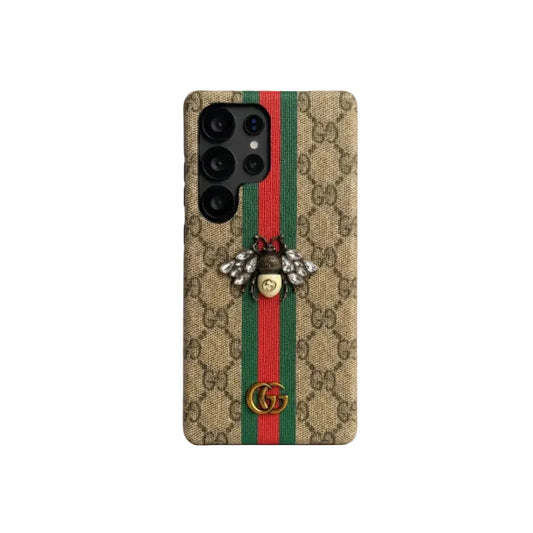 Luxury GG Brand 3D BEE Design Case for Samsung Galaxy S22-S26 Series