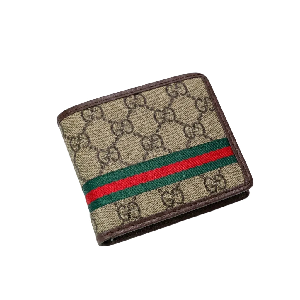 Luxury Bi Fold Web Stripe Wallet