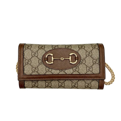 GUCCI Saddle Buckle Crossbody Wallet on Chain