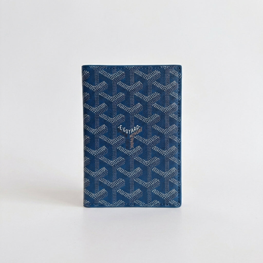 Elegant Goyardine Canvas Passport & Card Covers