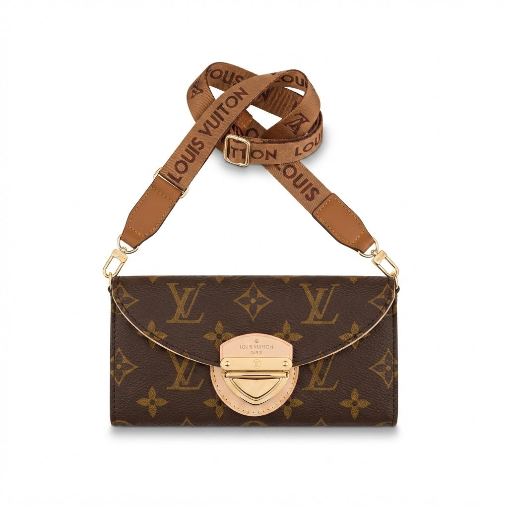 Crossbody Wallet Bag LV Style Case for iPhone 12-18 Pro & Pro Max