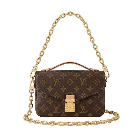 Monogram Canvas Bag Hand Held Crossbody Chain Mobile Phone