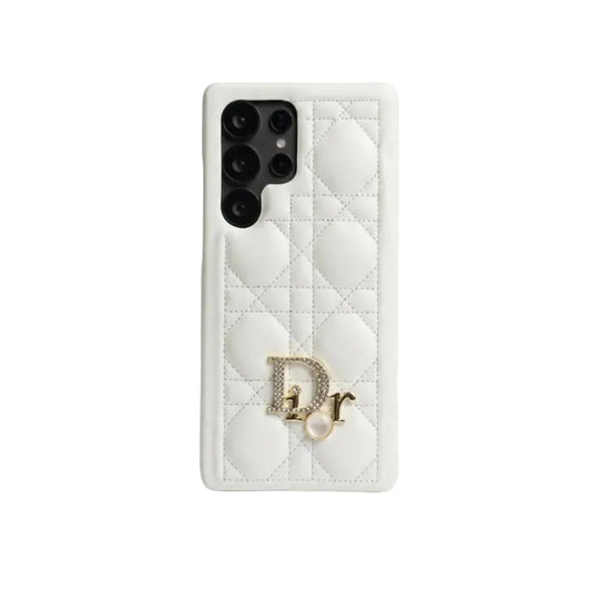 Luxury Quilted Leather Iconic Fashion Case for Samsung Galaxy S22-S26 Series
