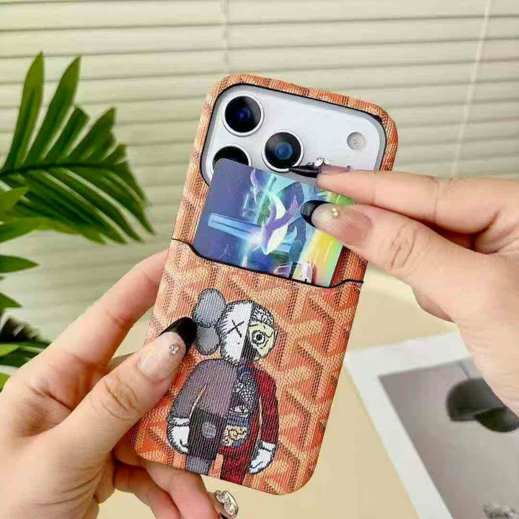 Luxury GYD Phone Case Card Holder for iPhone 13-18 Pro & Pro Max