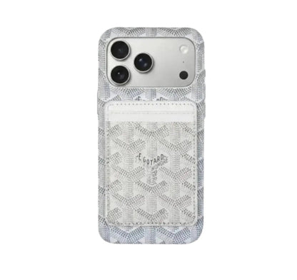 White Premium GYD iPhone MagSafe Case with Cardholder for iPhone 12-18 Pro Max