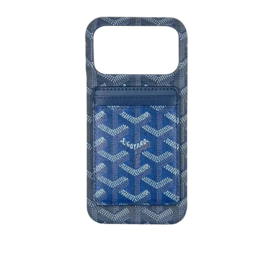 Blue Premium GYD iPhone MagSafe Case with Cardholder For iPhone 12-18 Pro & Pro Max