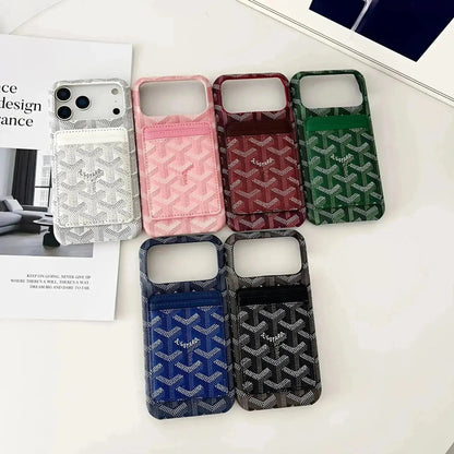 White Premium GD iPhone MagSafe Case with Cardholder