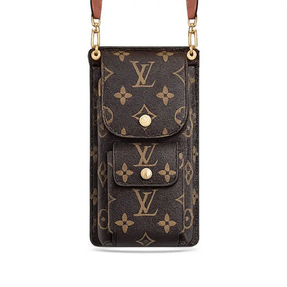 Luxury Louis Vuitton Monogram Multi-Pocket Crossbody Phone Bag