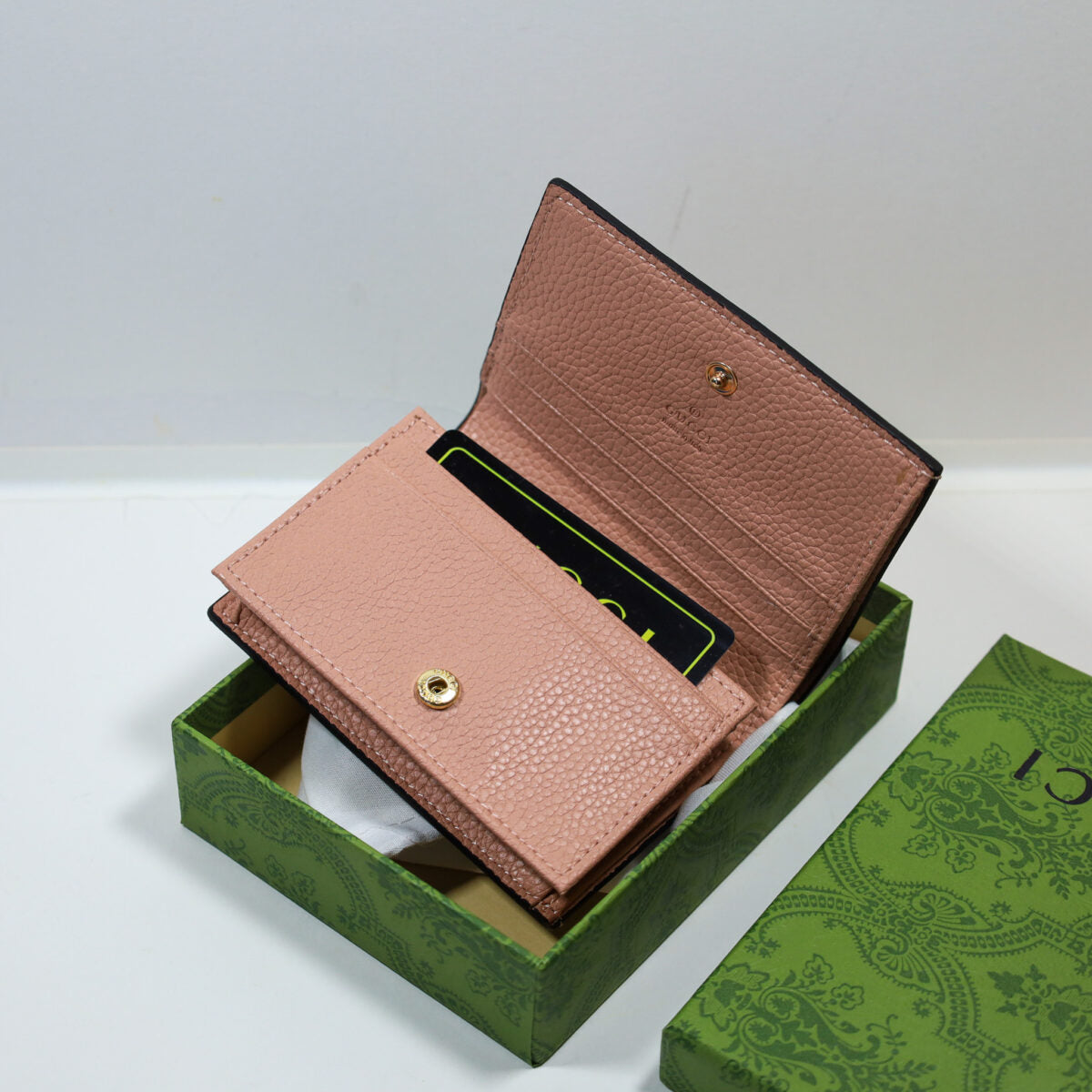 Luxury Leather Wallet Pink Canvas
