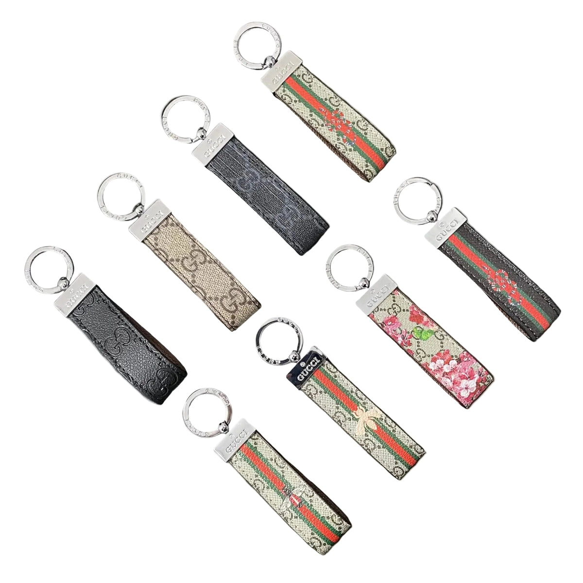 Leather GG Key Holder Bag Charm
