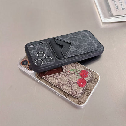 GG Style Phone case Magnet Card Holder for iPhone 13-18