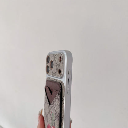 GG Style Phone case Magnet Card Holder for iPhone 13-18