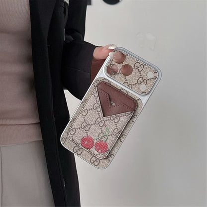 GG Style Phone case Magnet Card Holder for iPhone 13-18