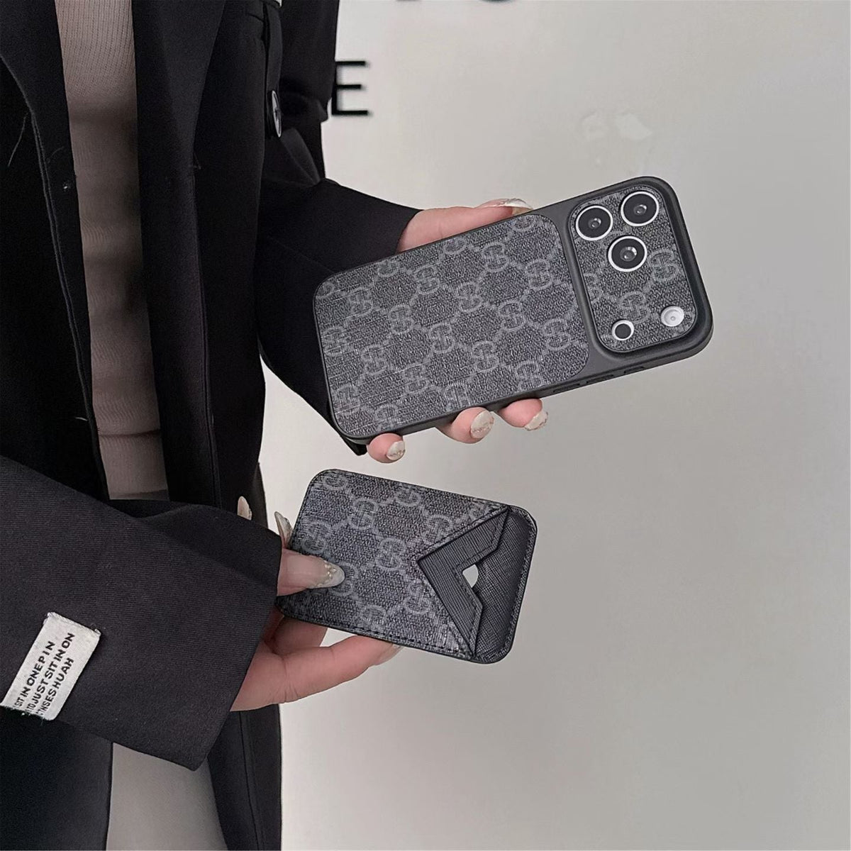 GG Style Phone case Magnet Card Holder for iPhone 13-18