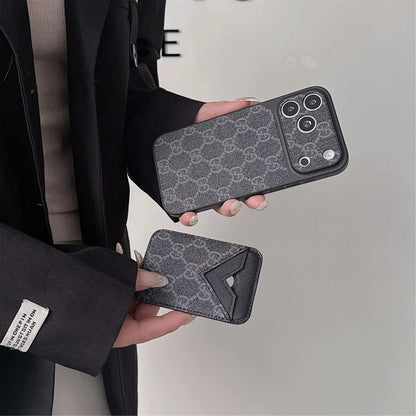GG Style Phone case Magnet Card Holder for iPhone 13-18