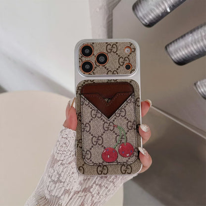 GG Style Phone case Magnet Card Holder for iPhone 13-18