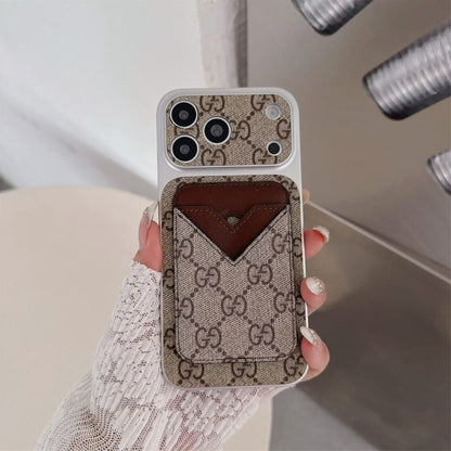 GG Style Phone case Magnet Card Holder for iPhone 13-18