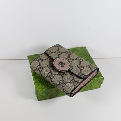 Luxury Monogram Canvas Wallet Magnetic Clasp