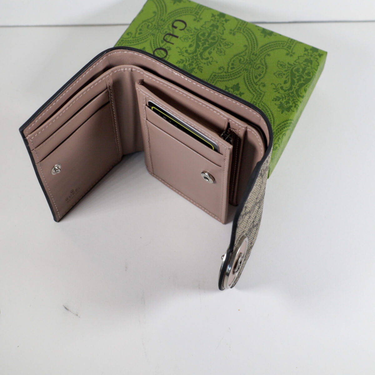 Luxury Monogram Canvas Wallet Magnetic Clasp