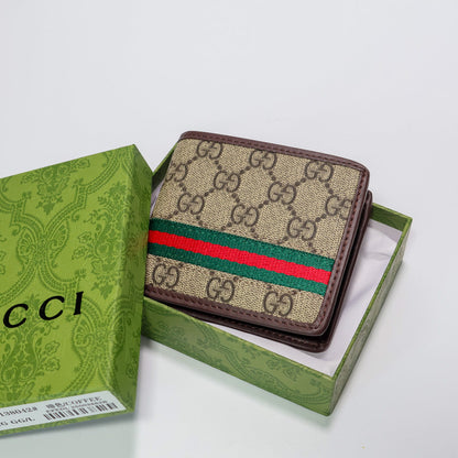 Luxury Fold Web Stripe Wallet