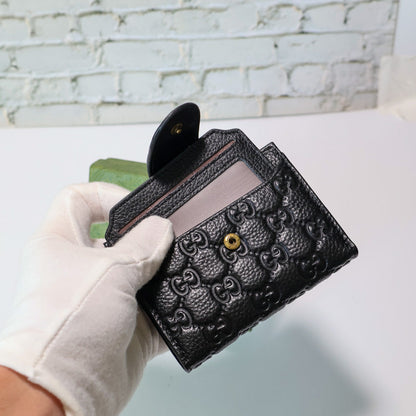 Mens Wallet Black Genuine Leather