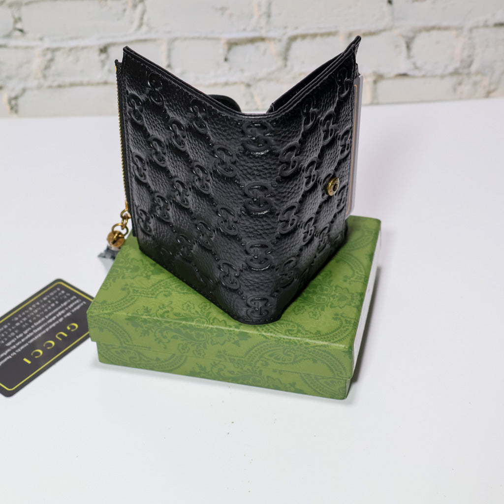Mens Wallet Black Genuine Leather