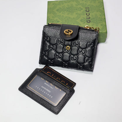 Mens Wallet Black Genuine Leather