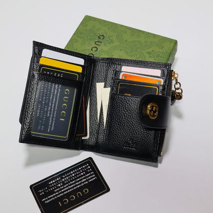 Mens Wallet Black Genuine Leather