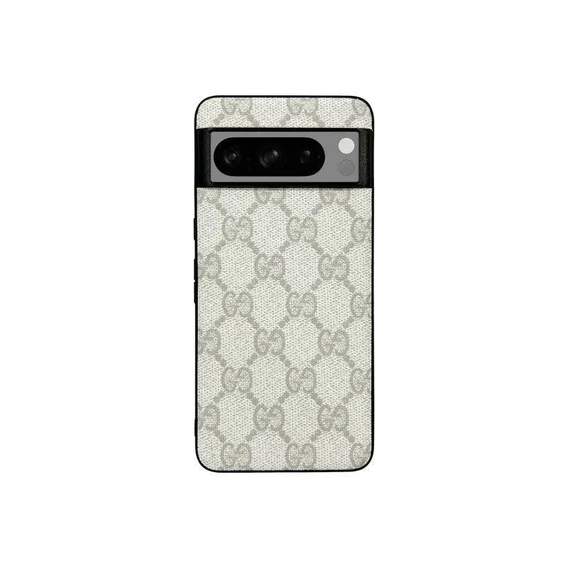 Luxury Gucci Monogram Canvas Classic White Case For Google Pixel