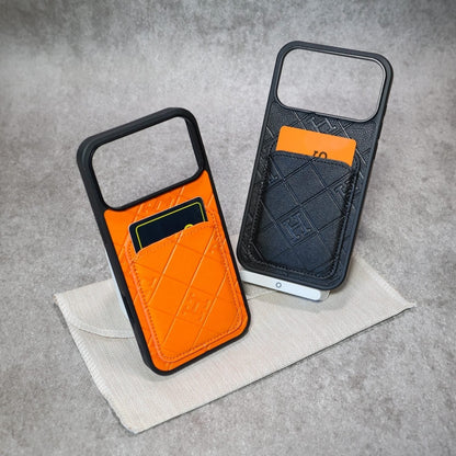 HRM Quilted Leather Wallet Case with Card Pocket