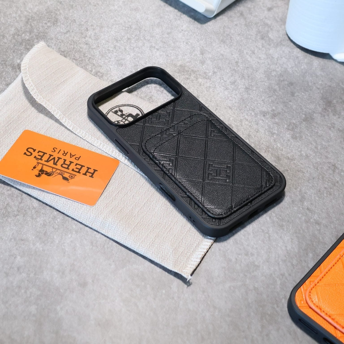 HRM Quilted Leather Wallet Case with Card Pocket