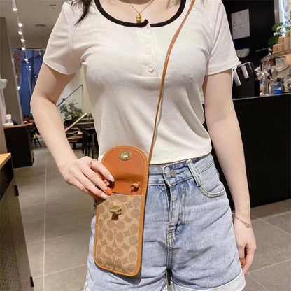 Elegant Coach genuine leather crossbody bag