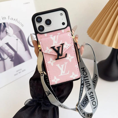 Leather Wallet Card Holder Phone Case For iPhone 12-17 Series