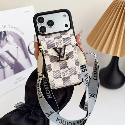 Leather Wallet Card Holder Phone Case For iPhone 12-17 Series