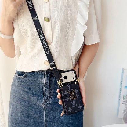 Leather Wallet Card Holder Phone Case For iPhone 12-17 Series