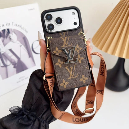 Leather Wallet Card Holder Phone Case For iPhone 12-17 Series
