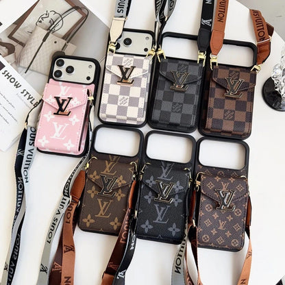 Leather Wallet Card Holder Phone Case For iPhone 12-17 Series