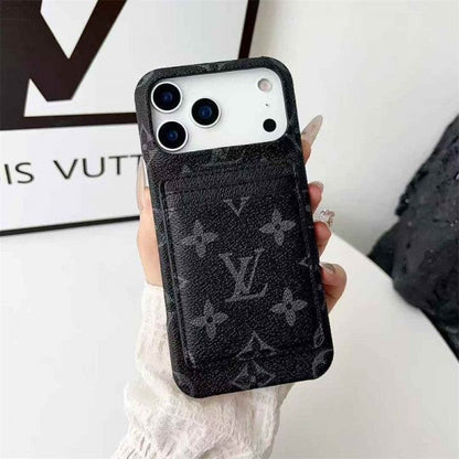 Leather LV Case Detachable Card Holder for iPhone 12-18 Pro & Pro Max