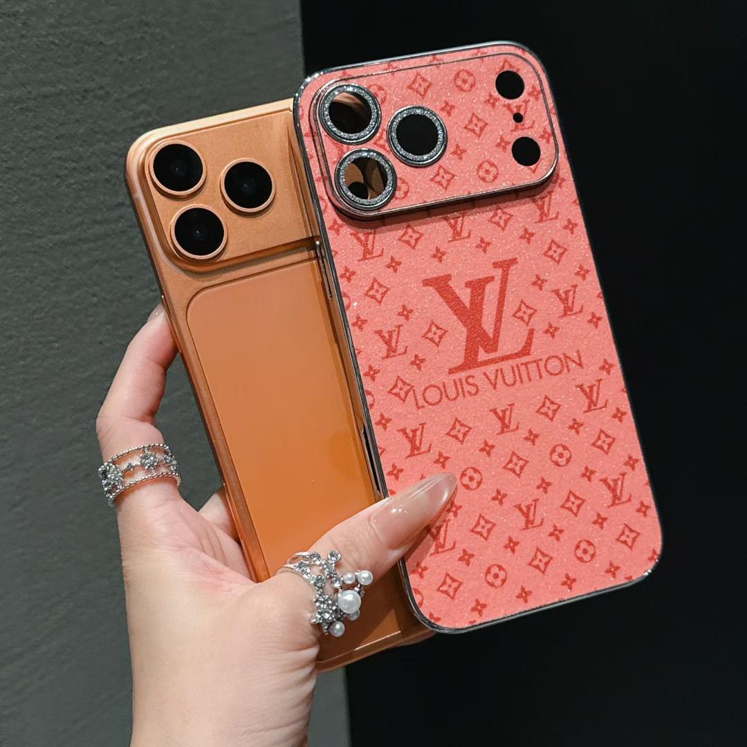 Luxury LV Shiny Phone Case for iPhone 13-18 Pro & Pro Max