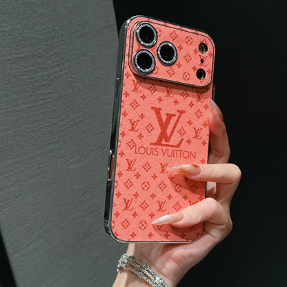 Luxury LV Shiny Phone Case for iPhone 13-18 Pro & Pro Max