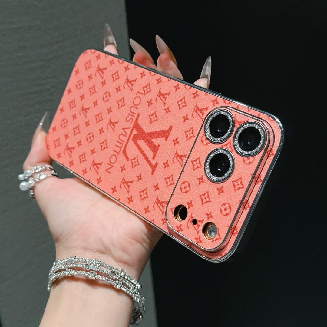 Luxury LV Shiny Phone Case for iPhone 13-18 Pro & Pro Max