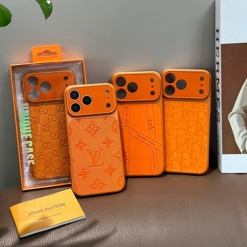 HRM Leather Case with Embossed Ribbon Pattern