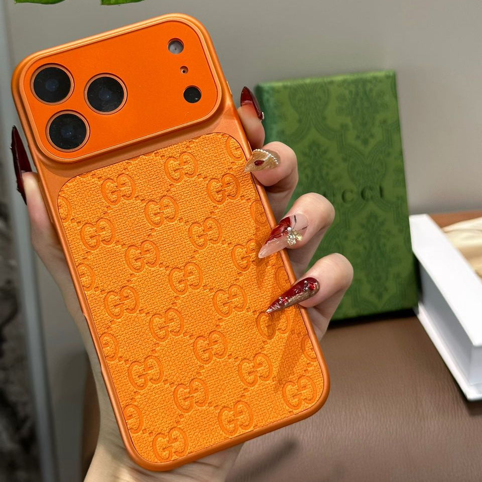 HRM Leather Case with Embossed Ribbon Pattern